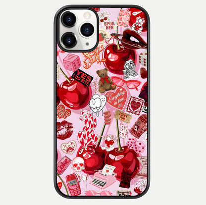 Sweet Cherry Chaos Glass Case For iPhone 11 Pro by Custom World