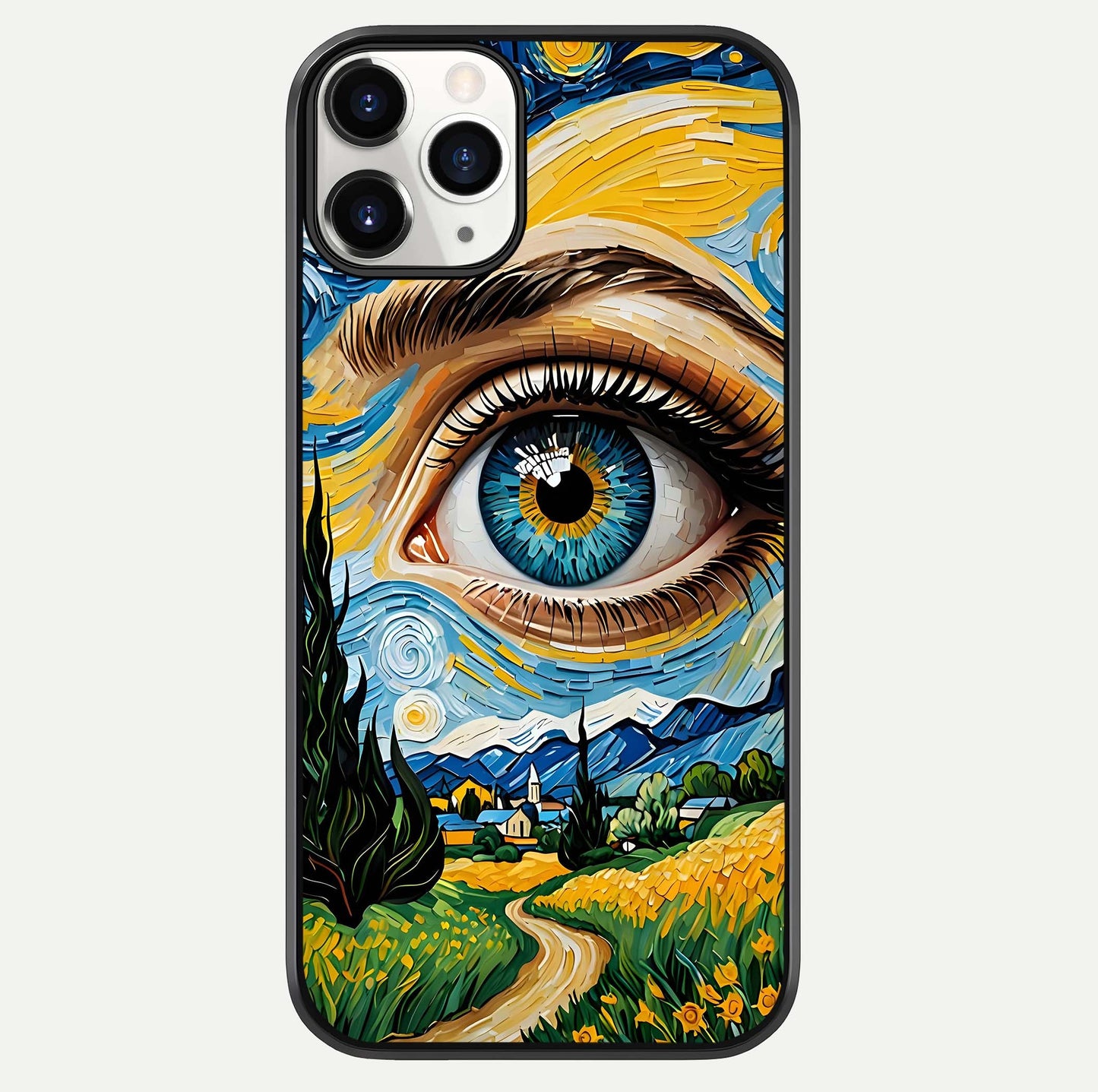 Van Gogh Eye Glass Case For iPhone 16 Pro by Custom World