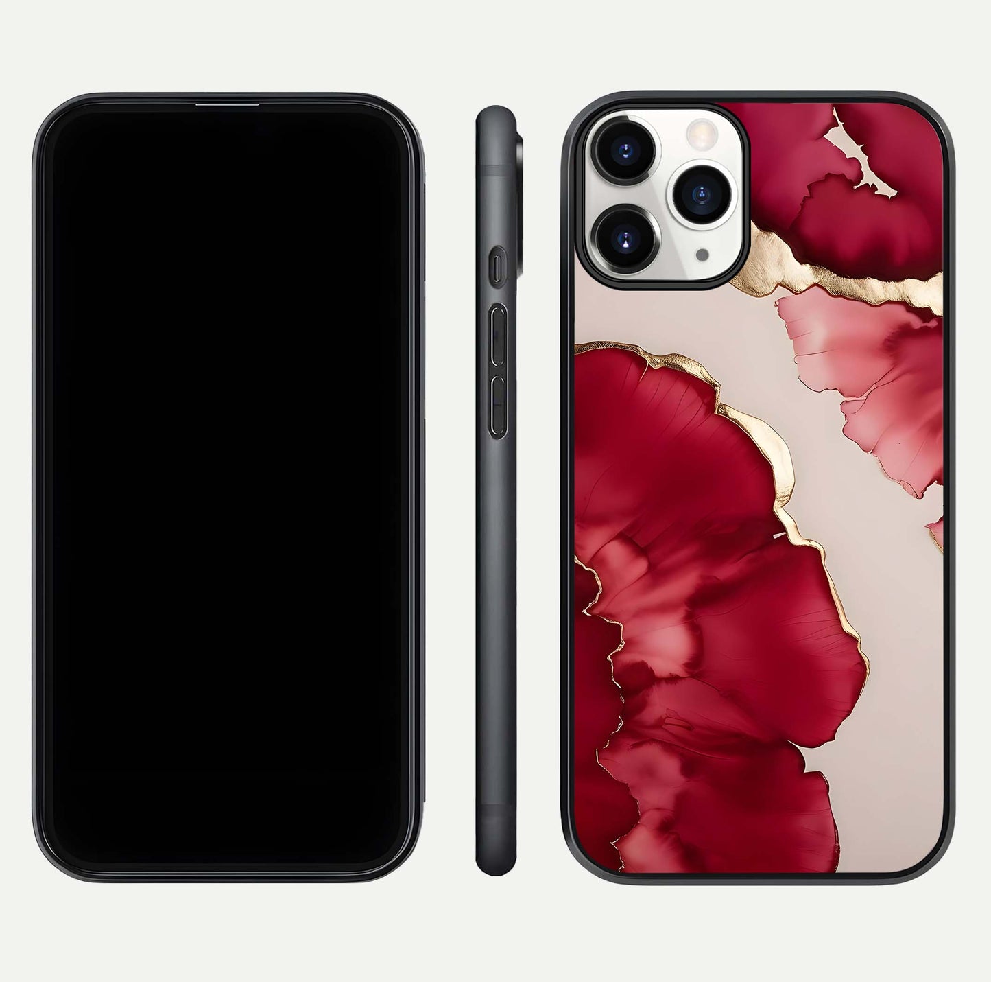 Pink & White Marble Glass Case For iPhone 11 Pro