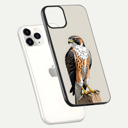 Clever Eagle Glass Case for iPhone 11 Pro floating mockup displaying sharp gloss and art contrast