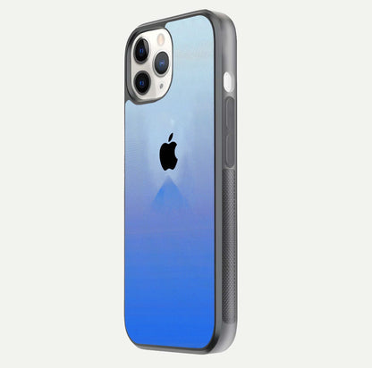 Gradient Apple Vibe Glass Case for iPhone 11 Pro side-angle image showing reflection glow and elegant surface