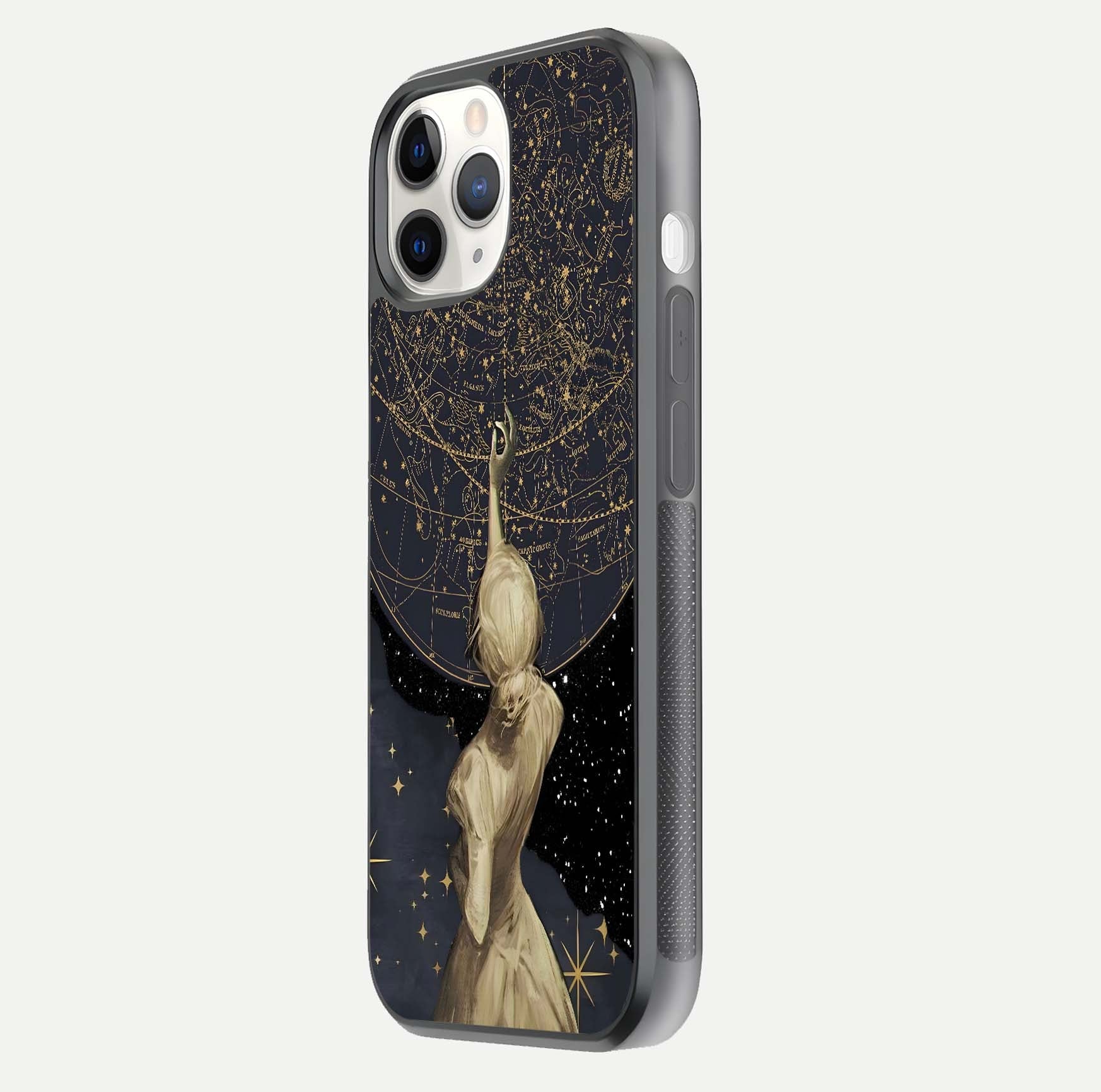 Taylor Swift Girl Glass Case for iPhone 11 Pro side-angle image showing glossy surface and color tone