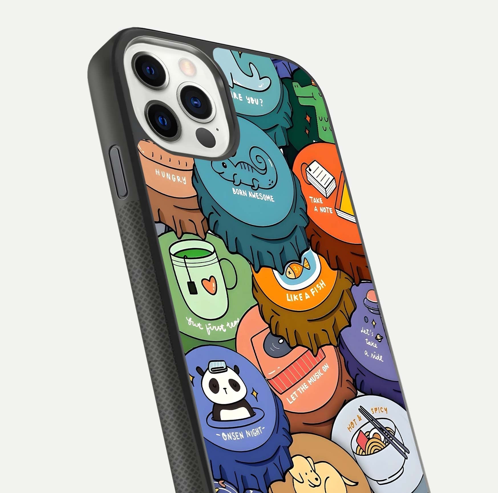 Coins Patterns Glass Case for iPhone 11 Pro dual-view layout displaying elegant art and glass clarity