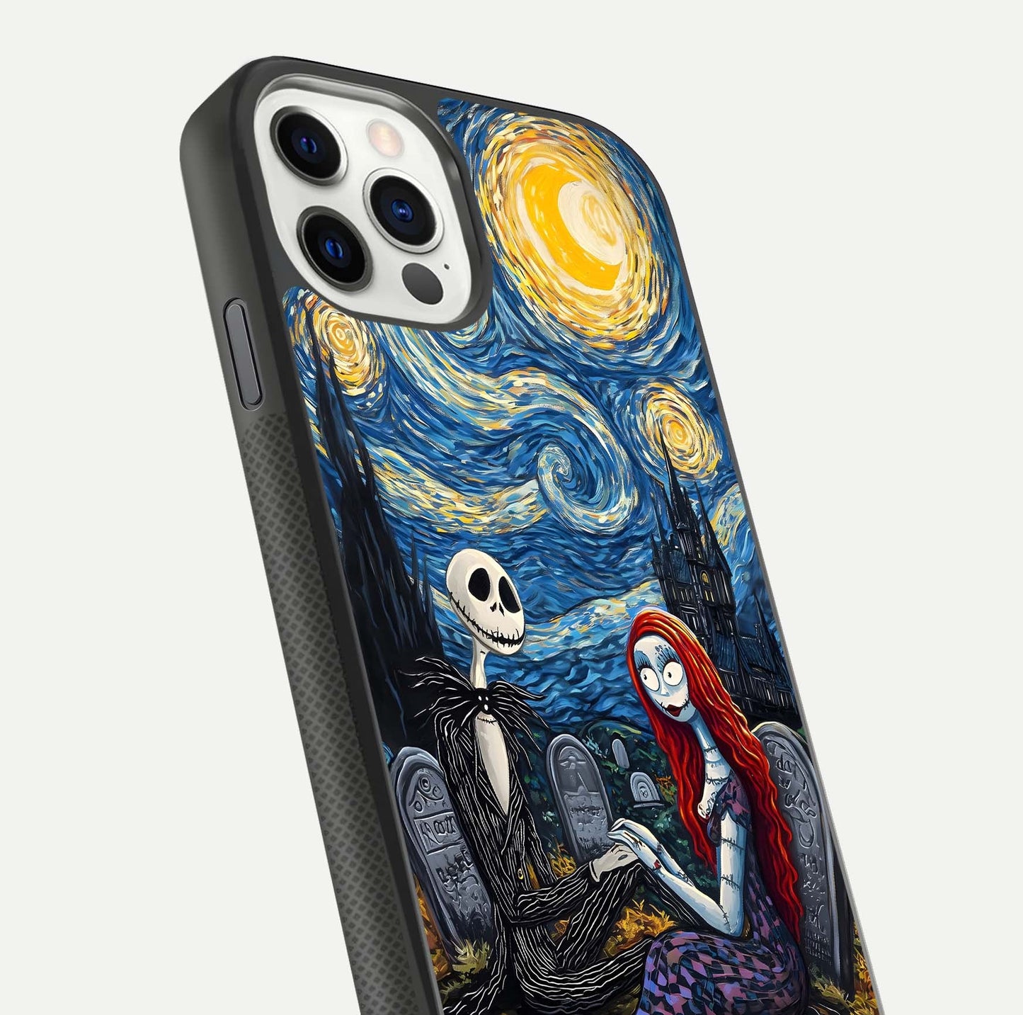 Eternal Night Love Glass Case for iPhone 11 Pro dual-view layout displaying HD art and curved polish