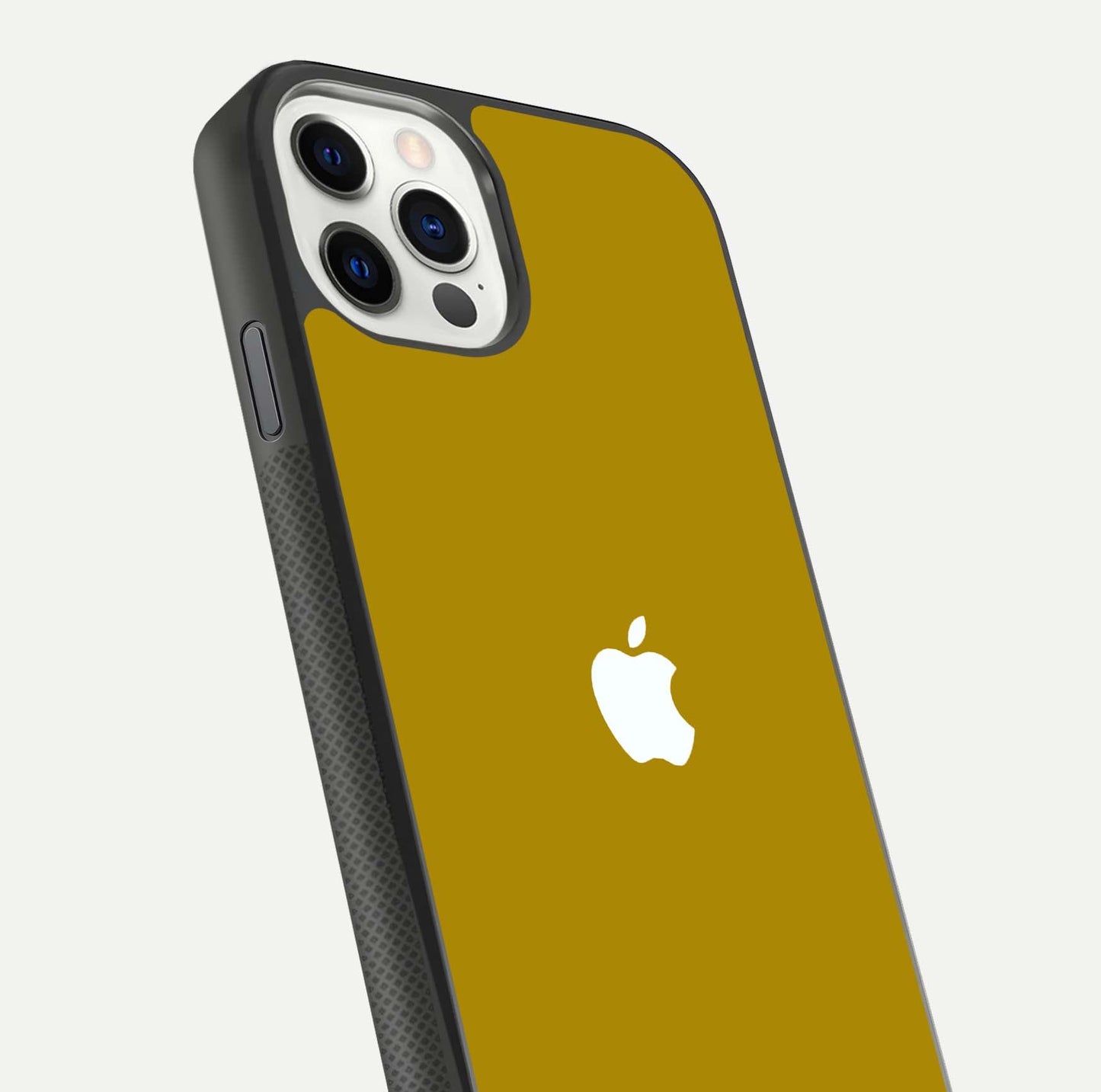 Golden Luxe Aura Glass Case for iPhone 11 Pro front and back view layout highlighting premium tone and curved glass