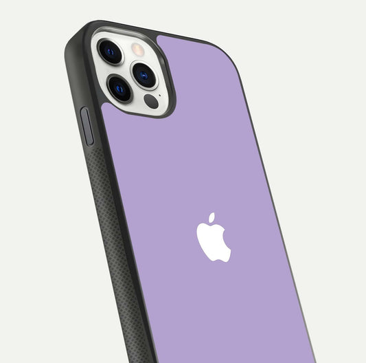 Lavender Soft Minimal Glass Case for iPhone 11 Pro front and back view layout highlighting soft hue and curved edges