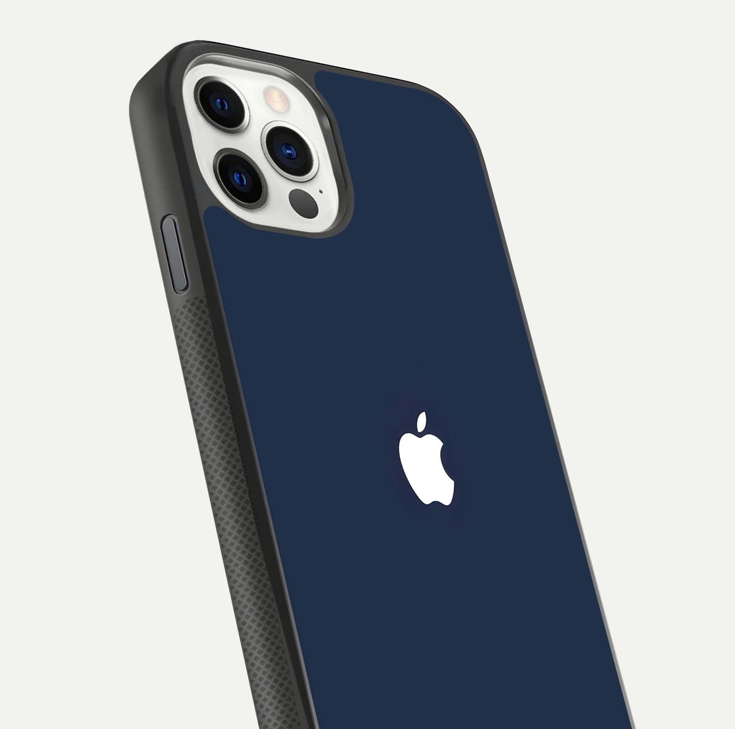 Minimal Apple Night Glass Case for iPhone 11 Pro front & back layout highlighting simplicity and edge curve
