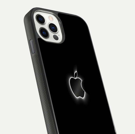 Neon Apple Glow Glass Case for iPhone 11 Pro front & back layout showing bright tones and edge curve