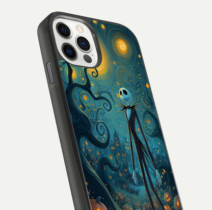 Pumpkin Moonlight Tale Glass Case for iPhone 11 Pro front & back layout showing festive orange tone and edges
