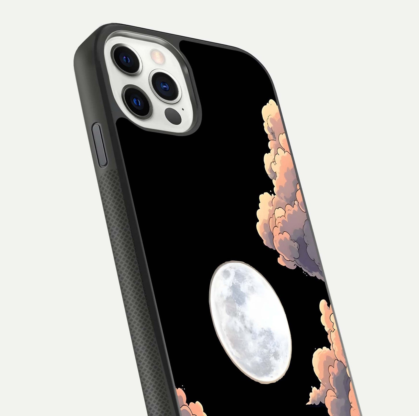 Shade Cloud Moon Glass Case for iPhone 11 Pro front & back layout showing soft gradient tones and edges