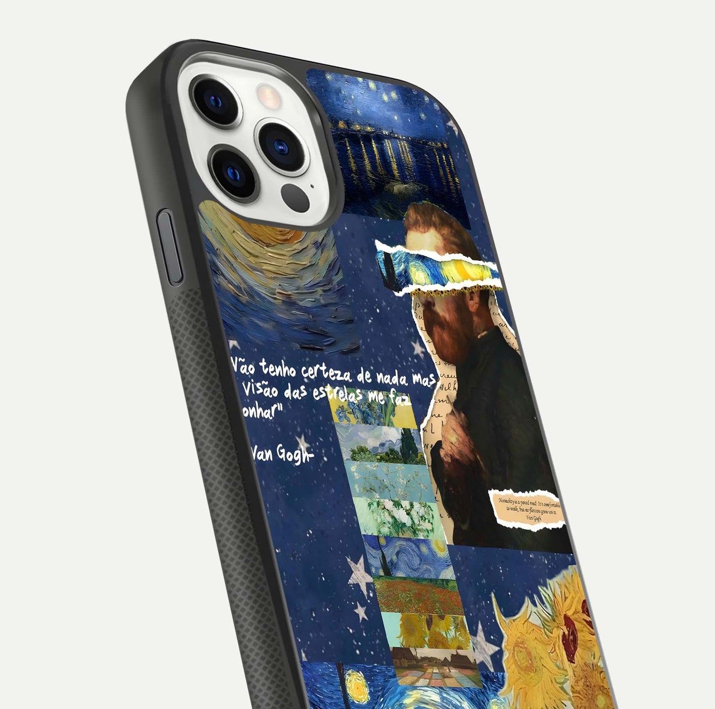 Starry Dream Vision Glass Case for iPhone 11 Pro front & back layout showing star blend and smooth edges