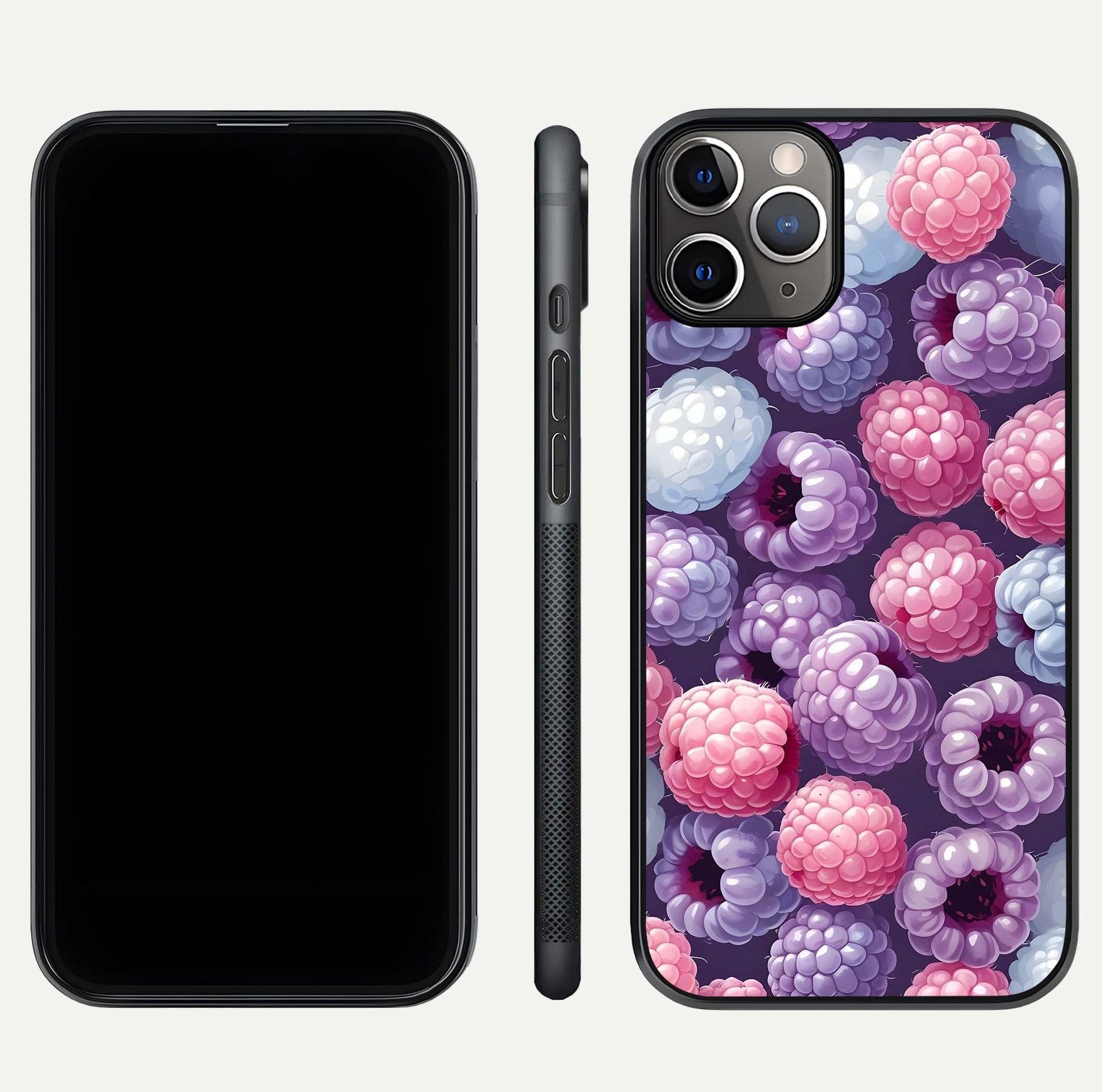 Berry Candy Pop Glass Case for iPhone 11 Pro Max close-up shot revealing candy-style texture and reflective surface