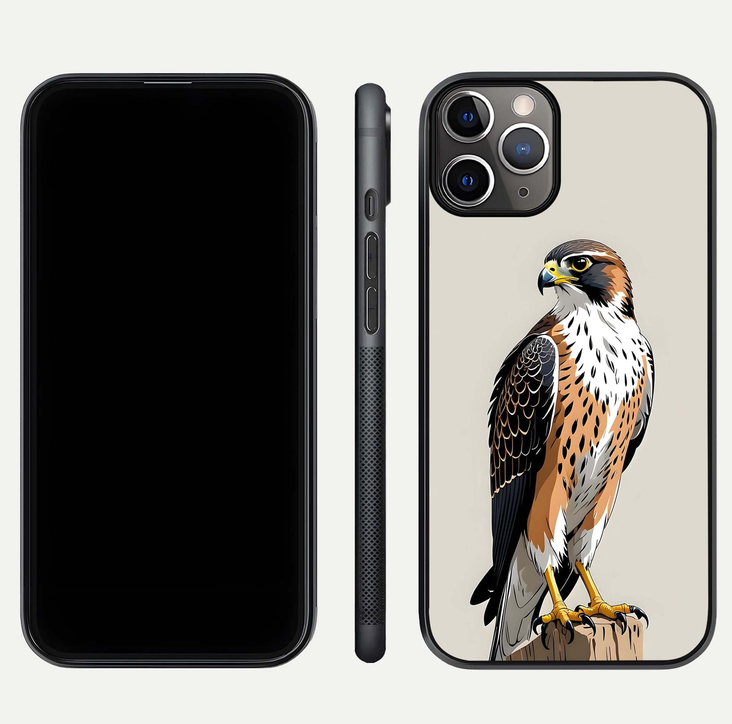 Clever Eagle Glass Case for iPhone 11 Pro Max close-up highlighting eagle detail and HD reflection