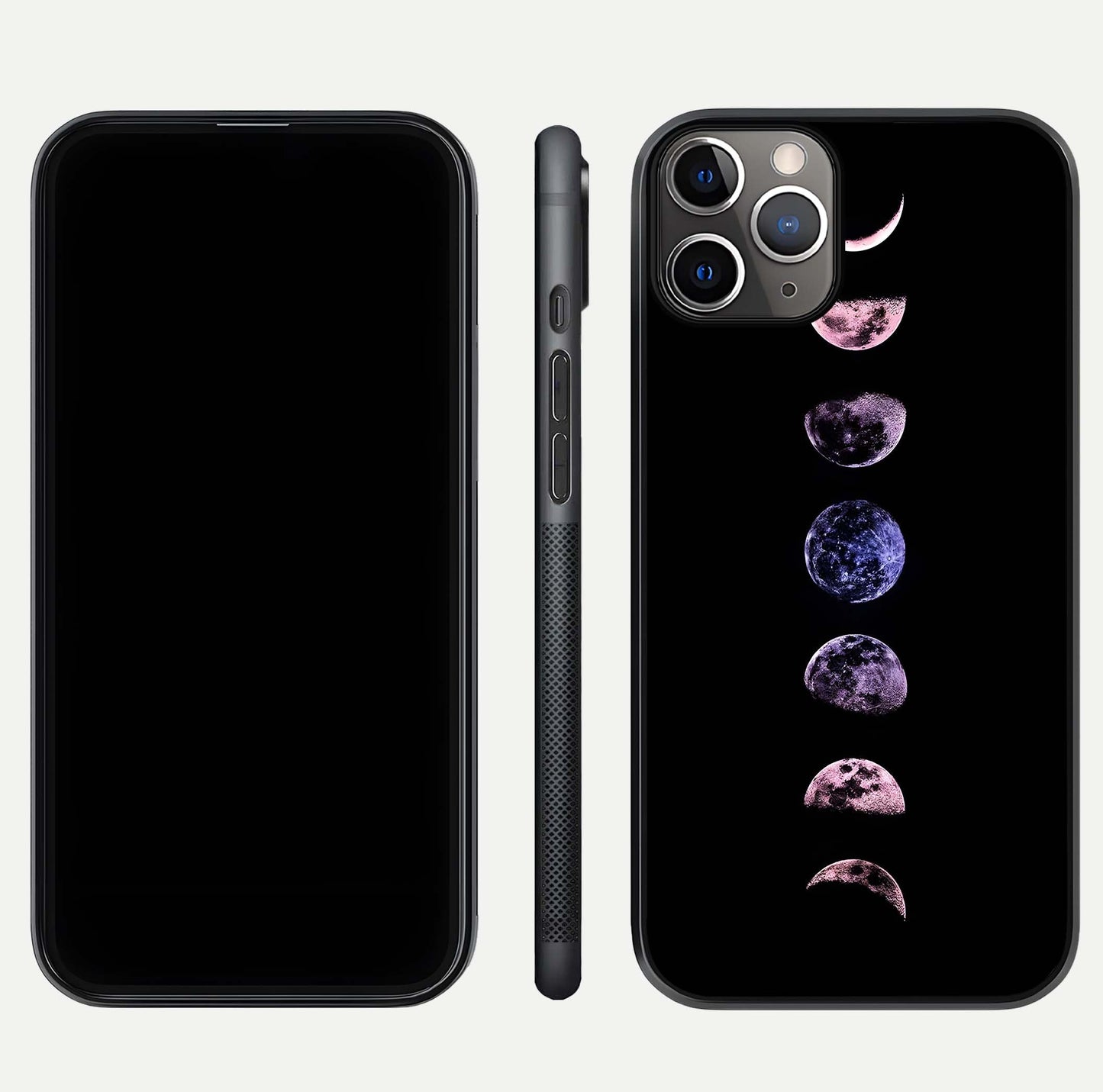 Crimson All Planets Glass Case for iPhone 11 Pro Max close-up highlighting planet details and reflection polish