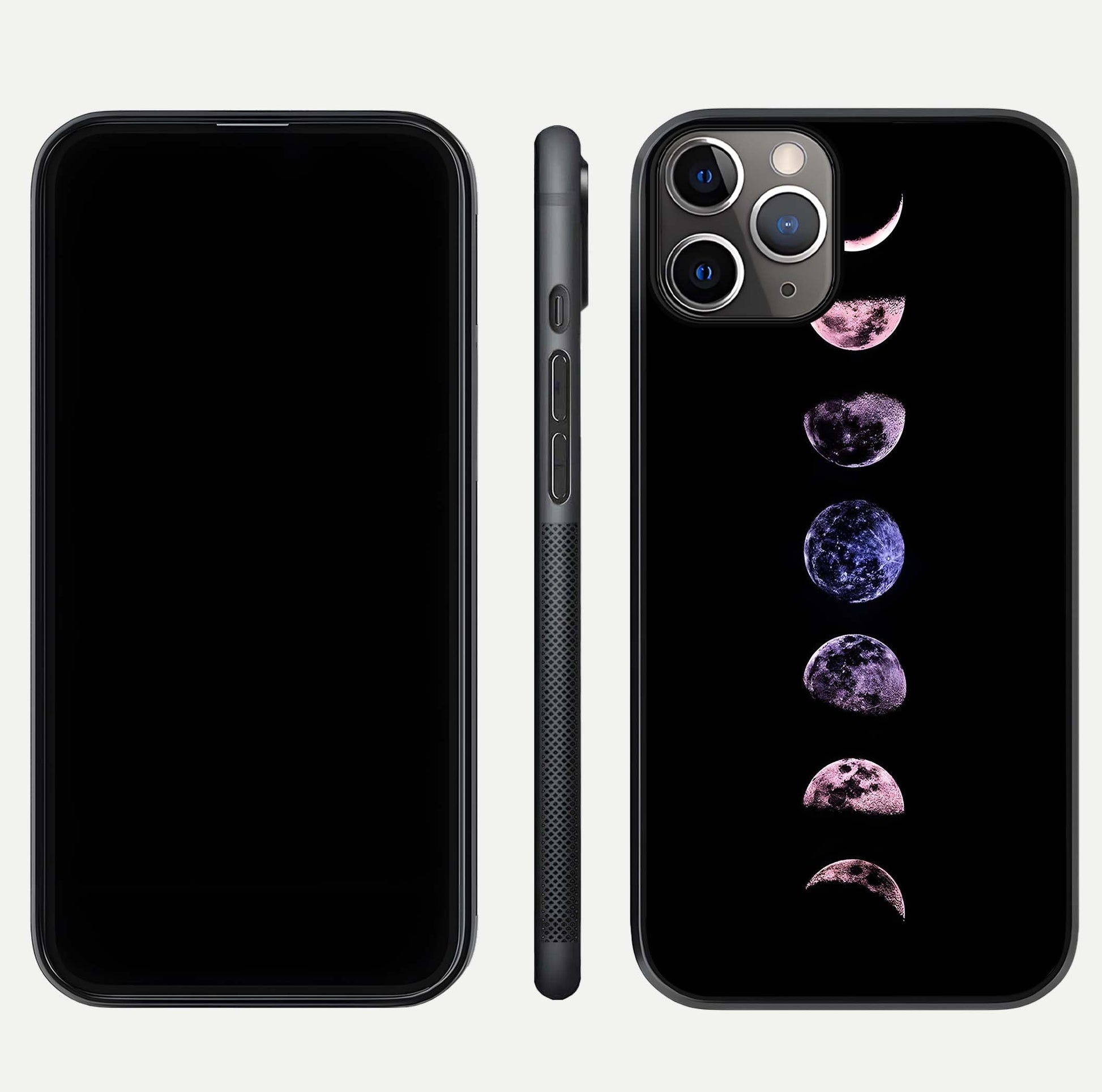 Crimson All Planets Glass Case for iPhone 11 Pro Max close-up highlighting planet details and reflection polish