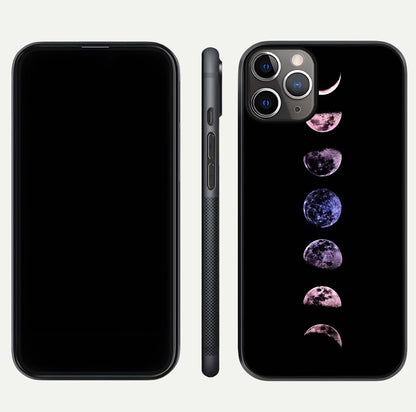 Crimson All Planets Glass Case for iPhone 11 Pro Max close-up highlighting planet details and reflection polish