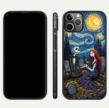 Eternal Night Love Glass Case for iPhone 11 Pro Max close-up highlighting stars and reflection glow