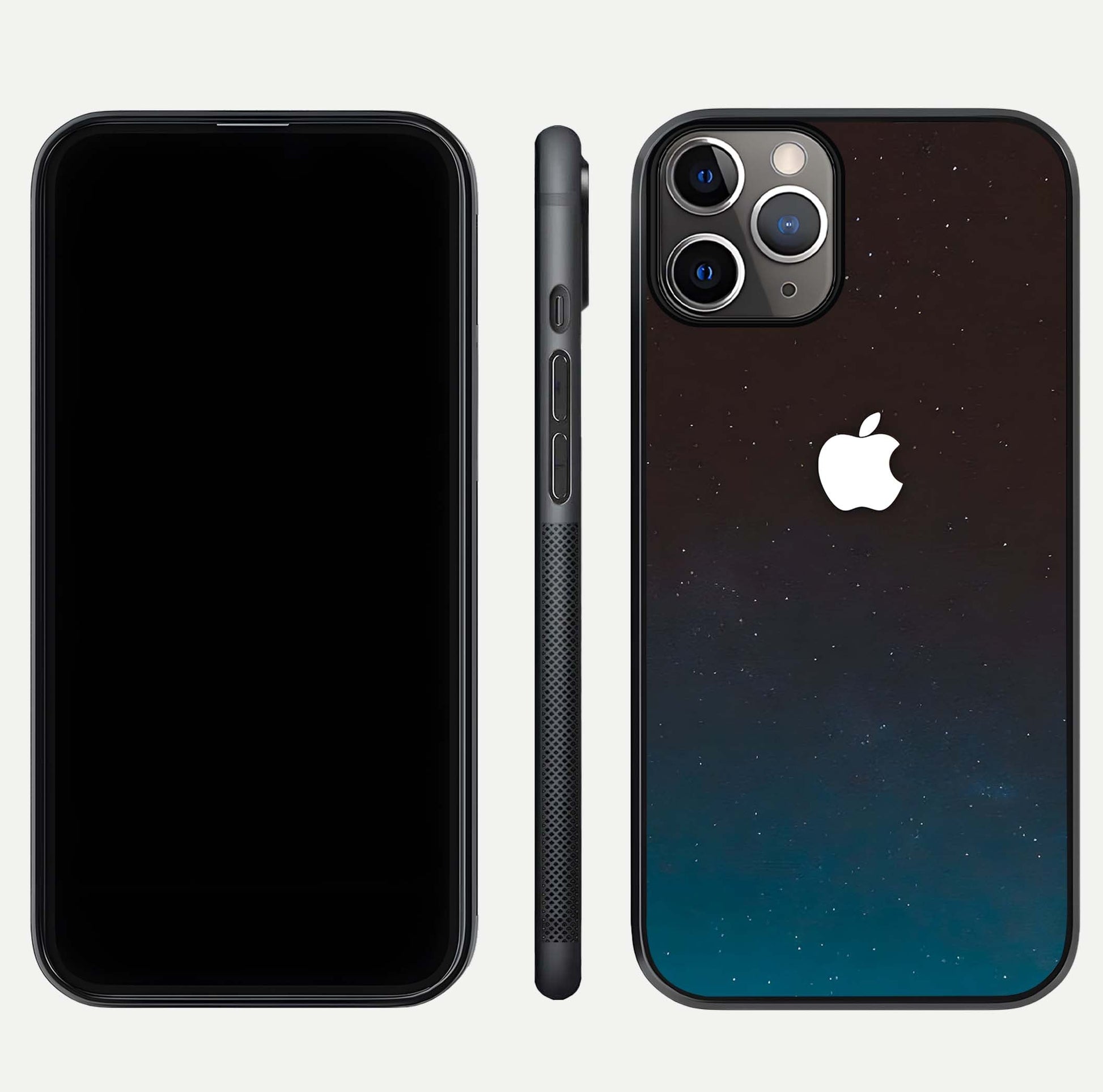 Green Emerald Apple Logo Glass Case for iPhone 11 Pro Max close-up angled shot showing color depth and reflection clarity