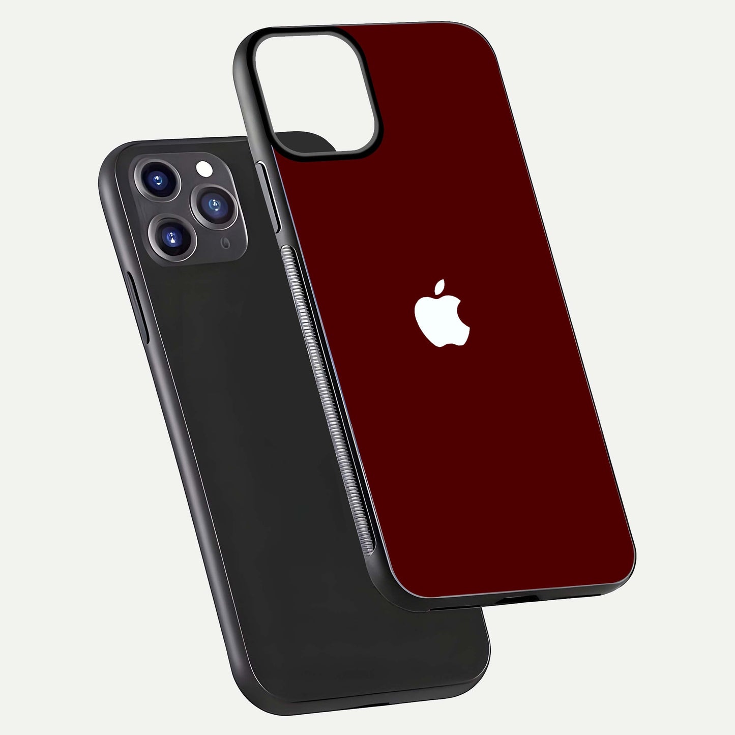 Apple Crimson Core Glass Case for iPhone 11 Pro Max dual-view layout displaying smooth edges and strong protection build
