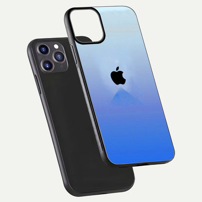 Gradient Apple Vibe Glass Case for iPhone 11 Pro Max front and back view layout highlighting minimalist Apple design and curved edges