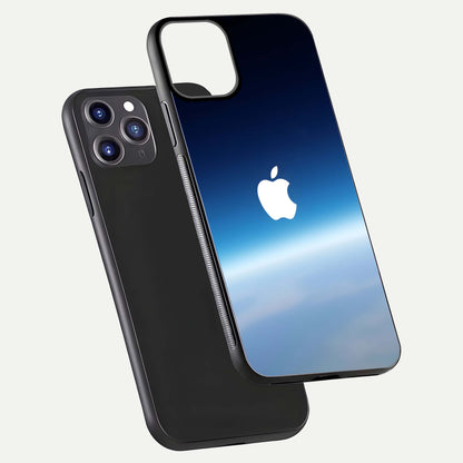 Minimal Apple Sky Glass Case for iPhone 11 Pro Max front & back layout with clean tone and minimal finish