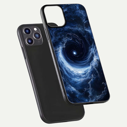 Stunning Galaxy Glass Case for iPhone 11 Pro Max front & back layout showing deep cosmic hues and clean edges
