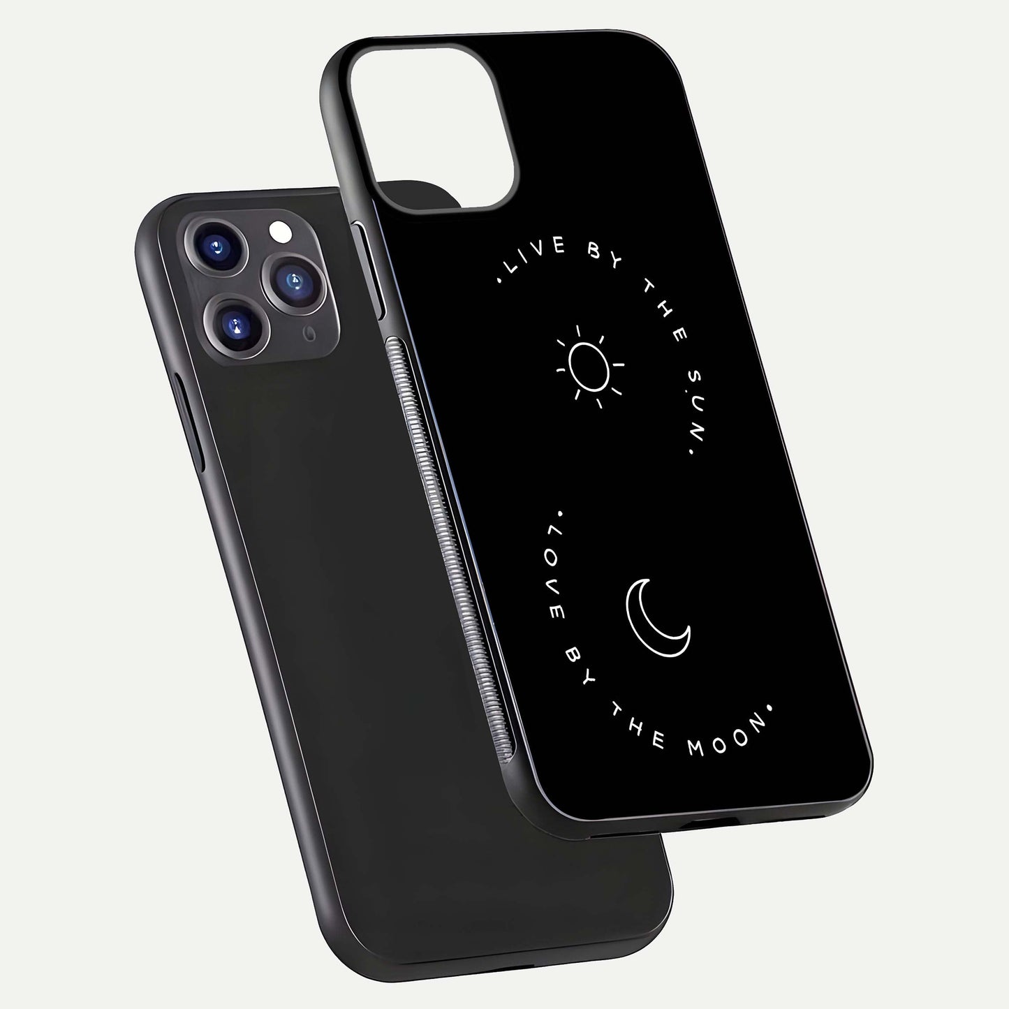 Sun Moon Balance Glass Case for iPhone 11 Pro Max front & back layout showing smooth gradient and balanced design