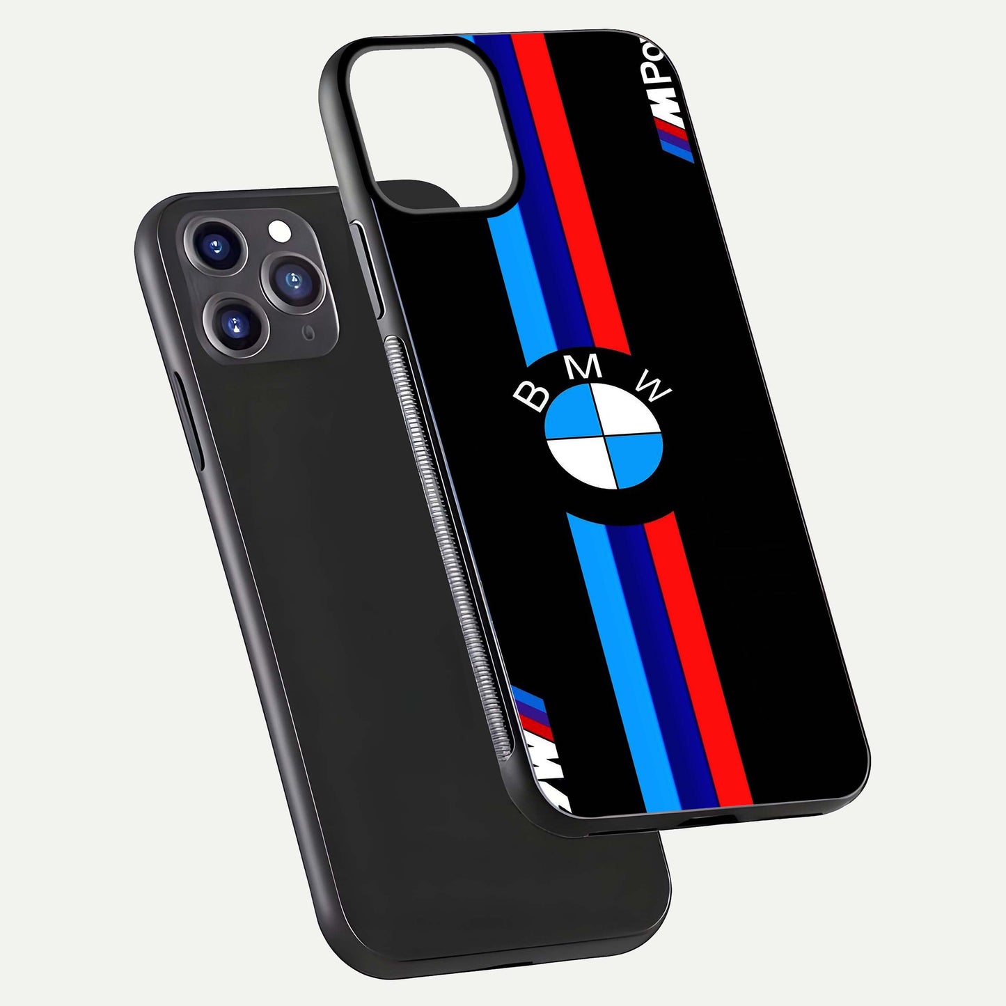 Turbo BMW Beast Glass Case for iPhone 11 Pro Max front & back layout showing bold design and smooth finish