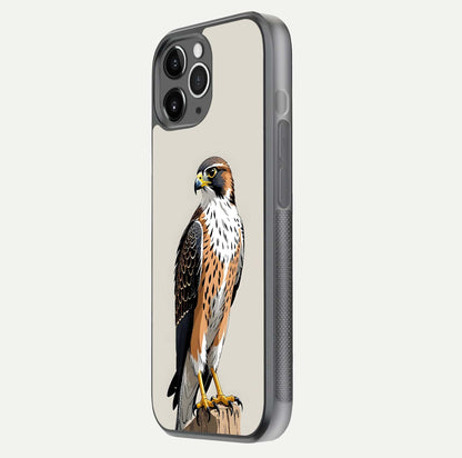 Clever Eagle Glass Case for iPhone 11 Pro Max floating mockup displaying sharp gloss and art contrast