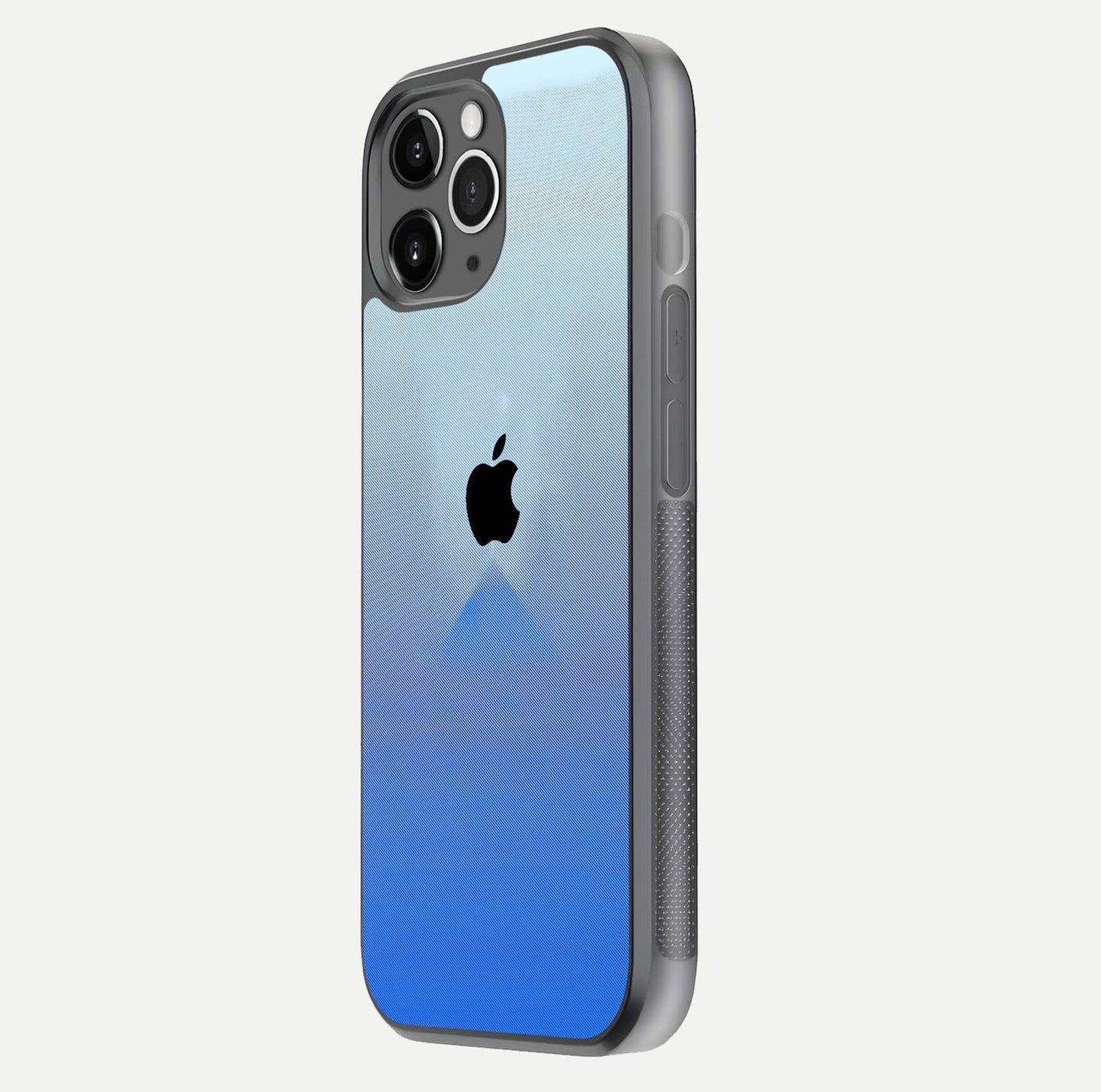 Gradient Apple Vibe Glass Case for iPhone 11 Pro Max floating dual-view mockup showing gloss polish and gradient blend