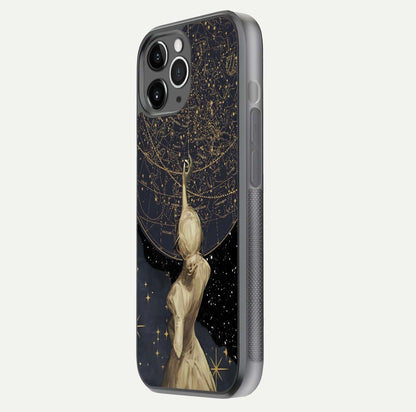 Taylor Swift Girl Glass Case for iPhone 11 Pro Max floating dual-view mockup displaying gloss and stylish artwork