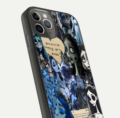 Corpse Bride Posters Glass Case for iPhone 11 Pro Max side-angle image capturing gloss reflection and smooth edge