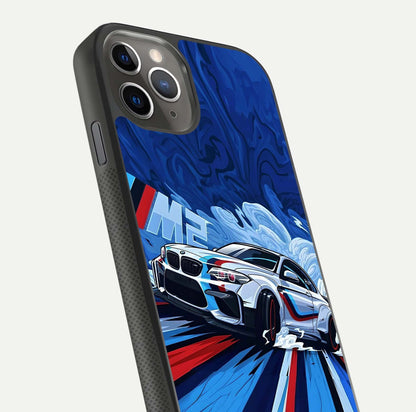 Drift Power Rush Glass Case for iPhone 11 Pro Max side-angle image capturing reflection glow and smooth curve