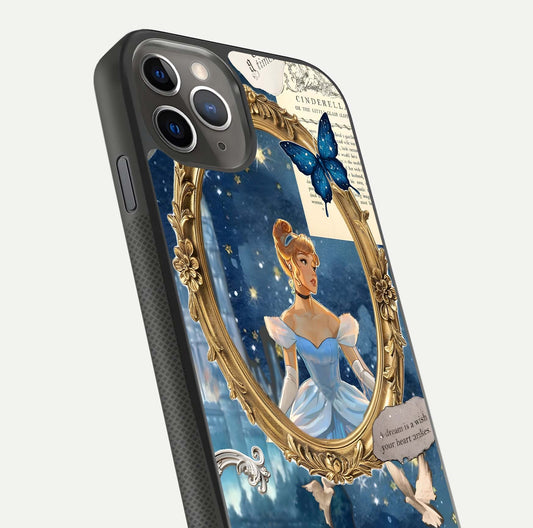 Midnight Queen Glass Case for iPhone 11 Pro Max side-angle image showing reflection brightness and elegant tone
