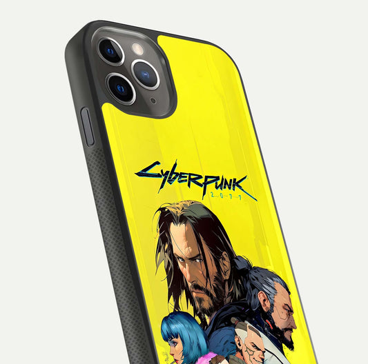 Neon Rebel Genesis Glass Case for iPhone 11 Pro Max side-angle image showing gloss surface and sharp neon tone