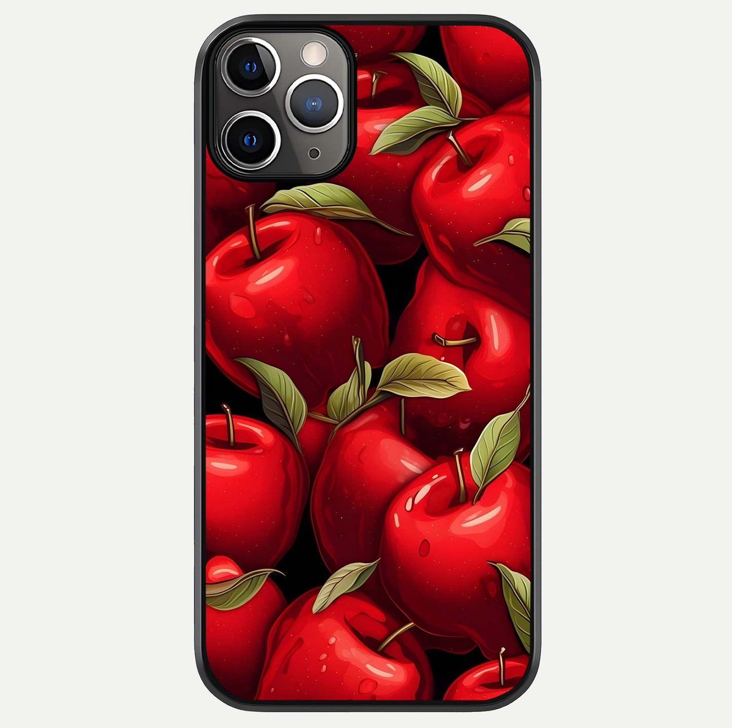 Apple Pattern Glass Case For iPhone 11 Pro Max by Custom World