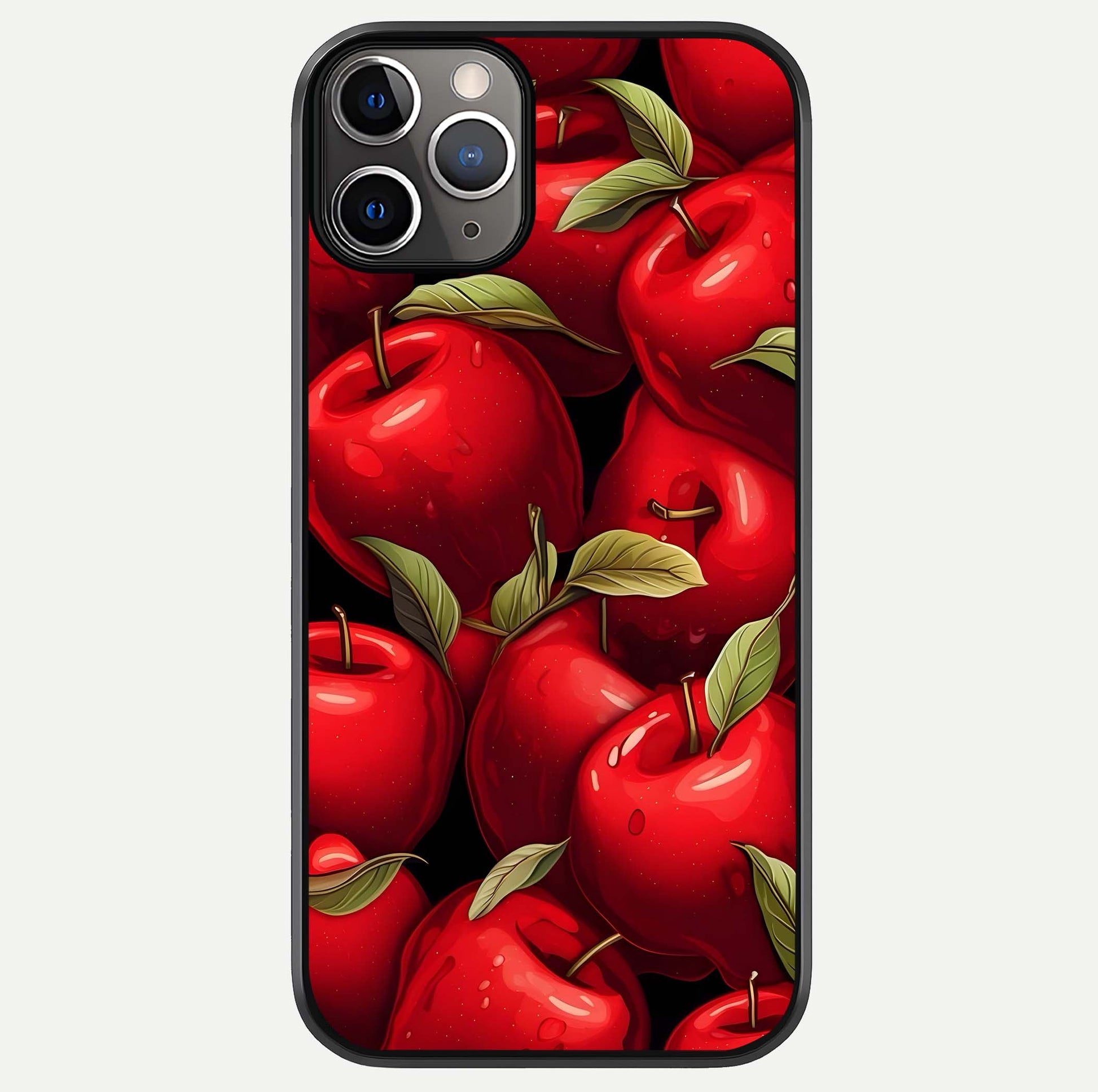 Apple Pattern Glass Case For iPhone 11 Pro Max by Custom World