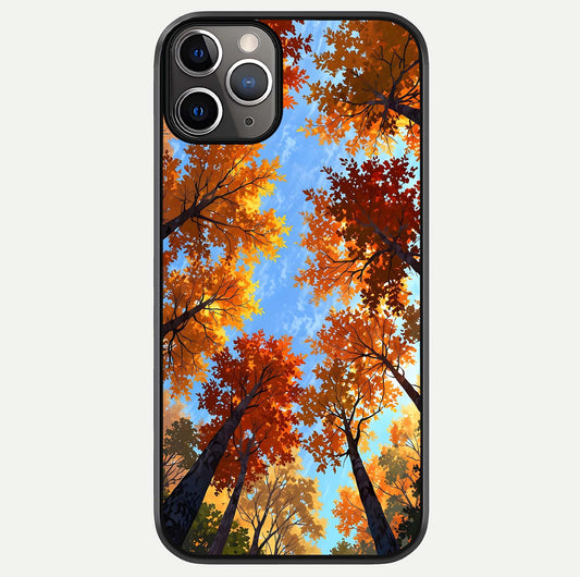 Autumn Sky Rise Glass Case For iPhone 16 Pro by Custom World