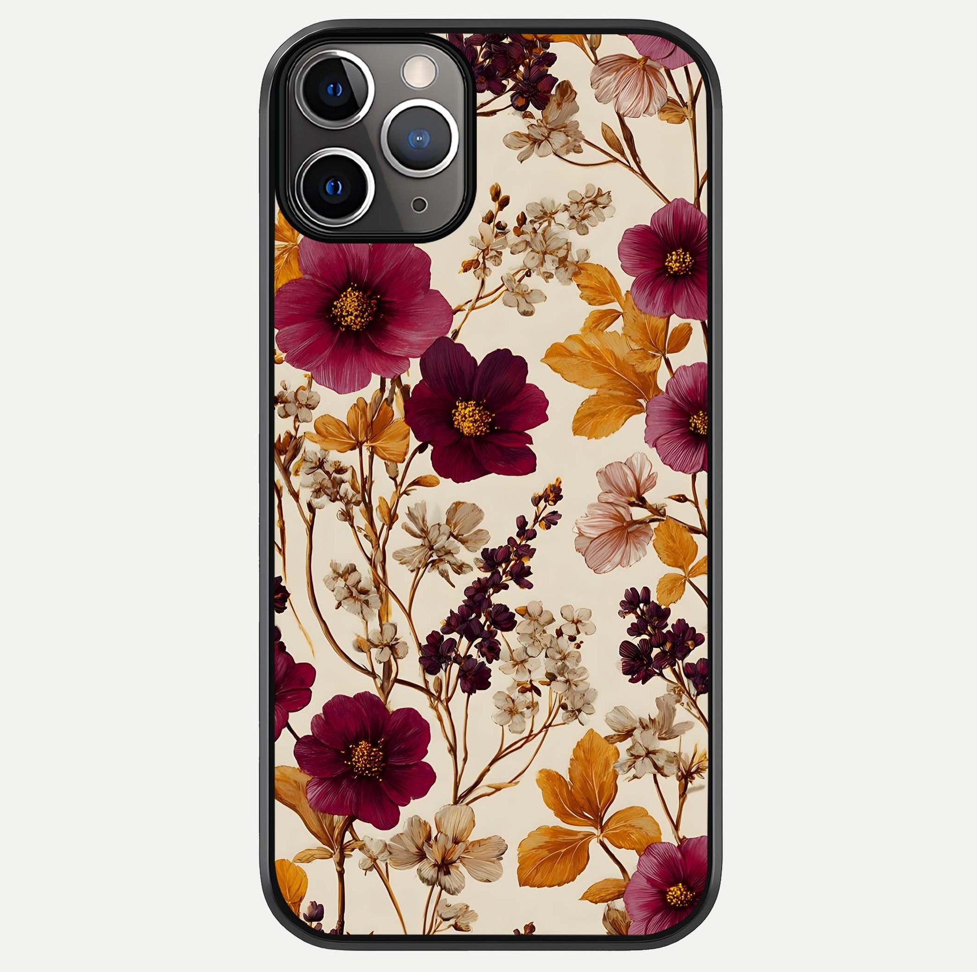 Autumn Wine Bloom Glass Case For iPhone 16 Pro by Custom World