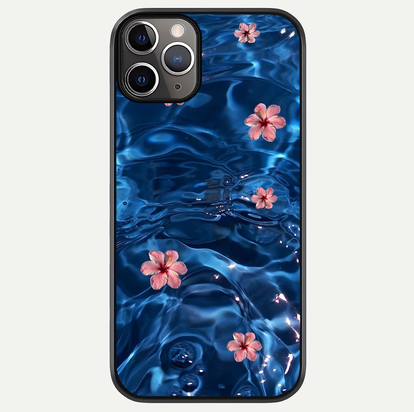 Blooming Water Drift Glass Case For iPhone 11 Pro Max by Custom World