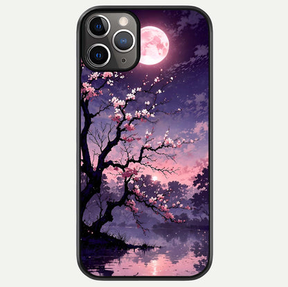 Blossom Pink Moon Glass Case For iPhone 11 Pro Max by Custom World