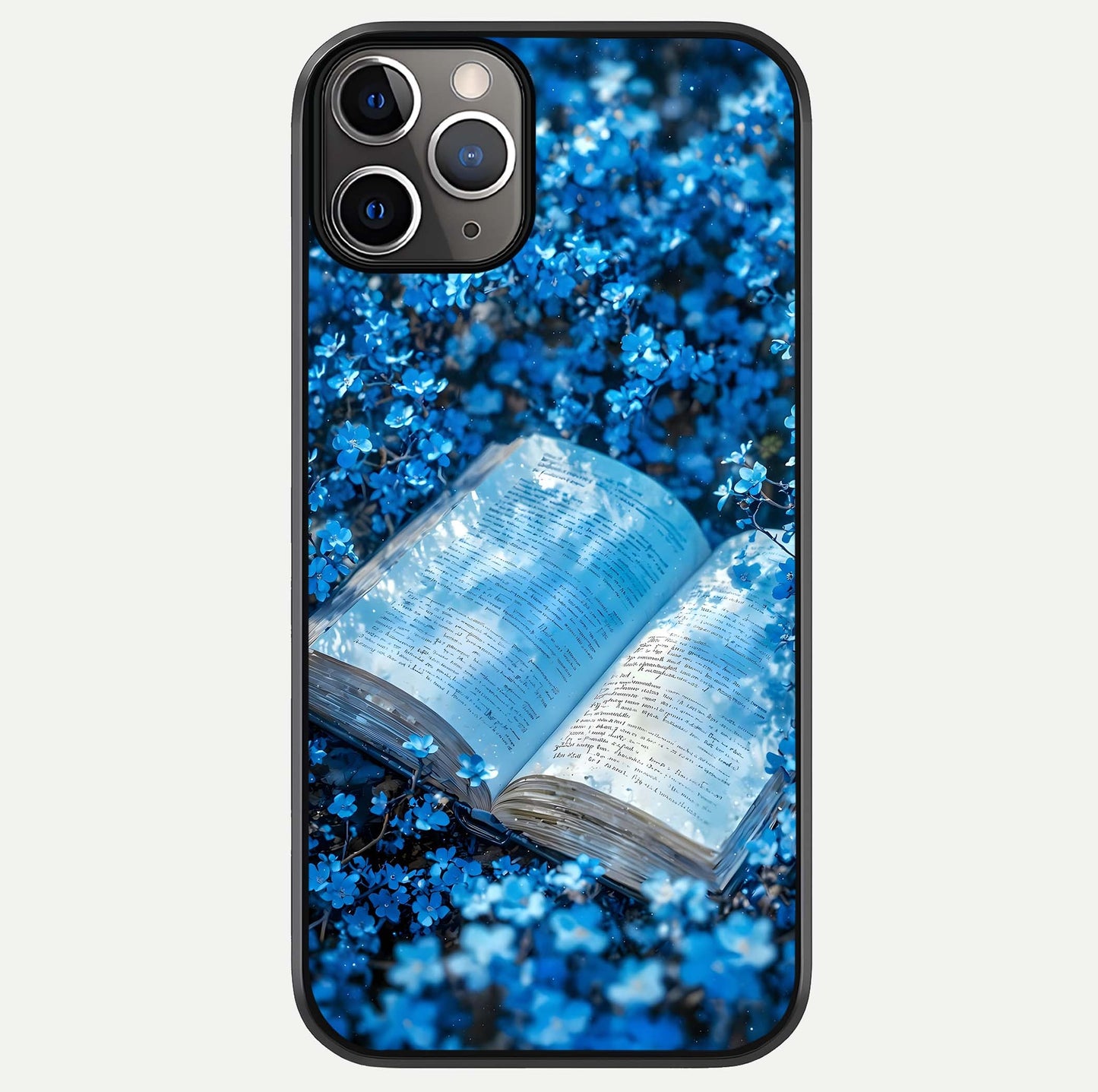 Blue Bloom Tales Glass Case For iPhone 11 Pro Max by Custom World