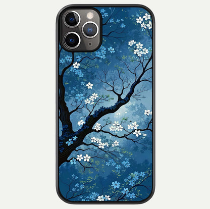 Blue Tree Serenity Glass Case For iPhone 11 Pro Max by Custom World
