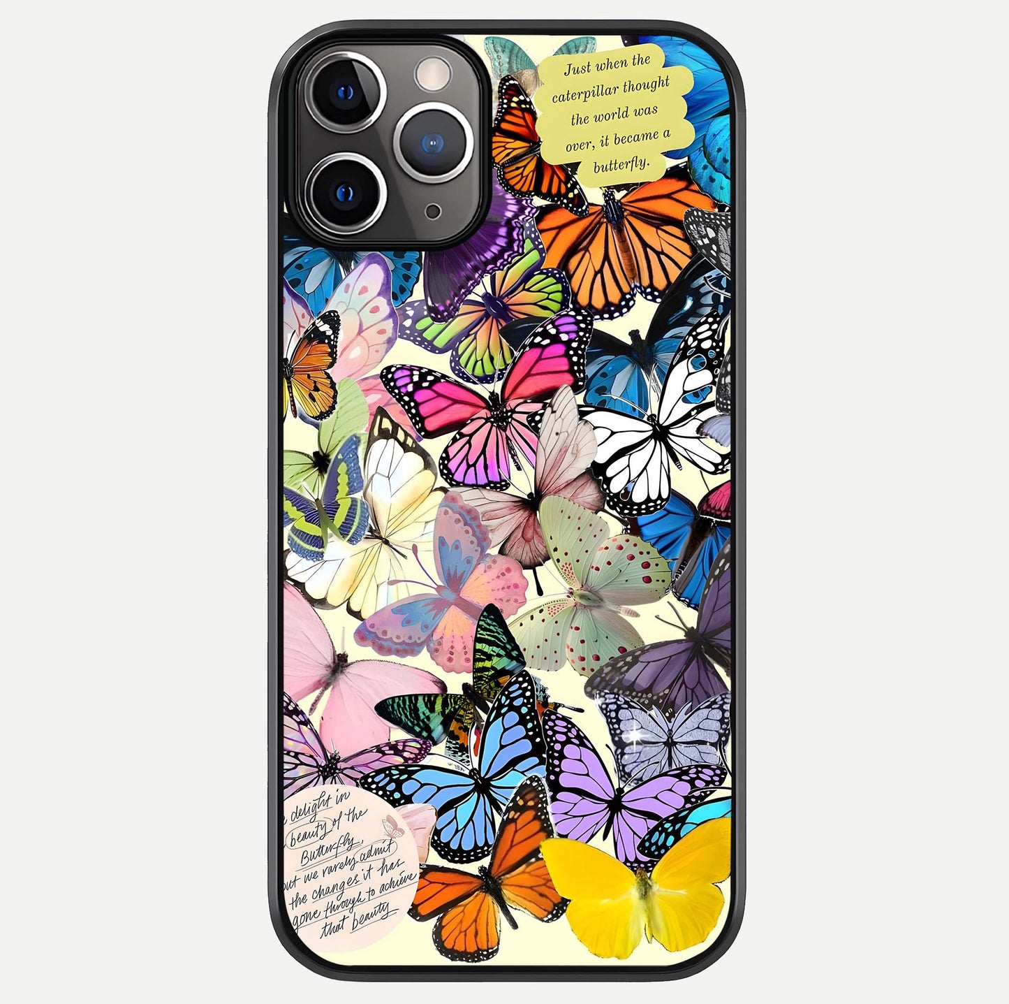 Butterflies Petal Dream Glass Case For iPhone 11 Pro Max by Custom World