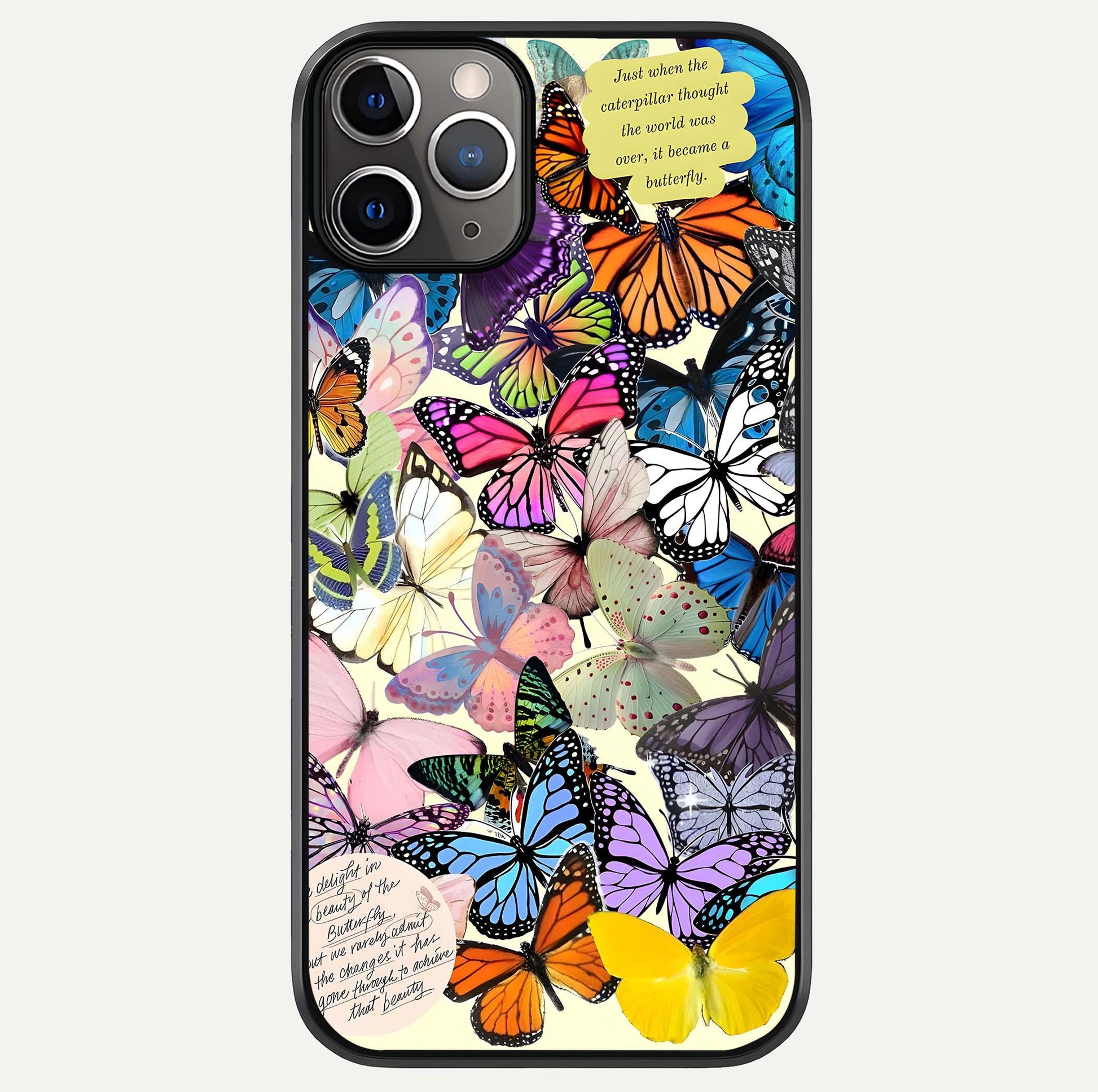 Butterflies Petal Dream Glass Case For iPhone 11 Pro Max by Custom World