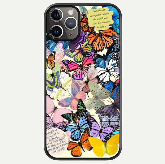 Butterflies Petal Dream Glass Case For iPhone 11 Pro Max by Custom World