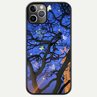 Butterfly Night Magic Glass Case For iPhone 11 Pro Max by Custom World