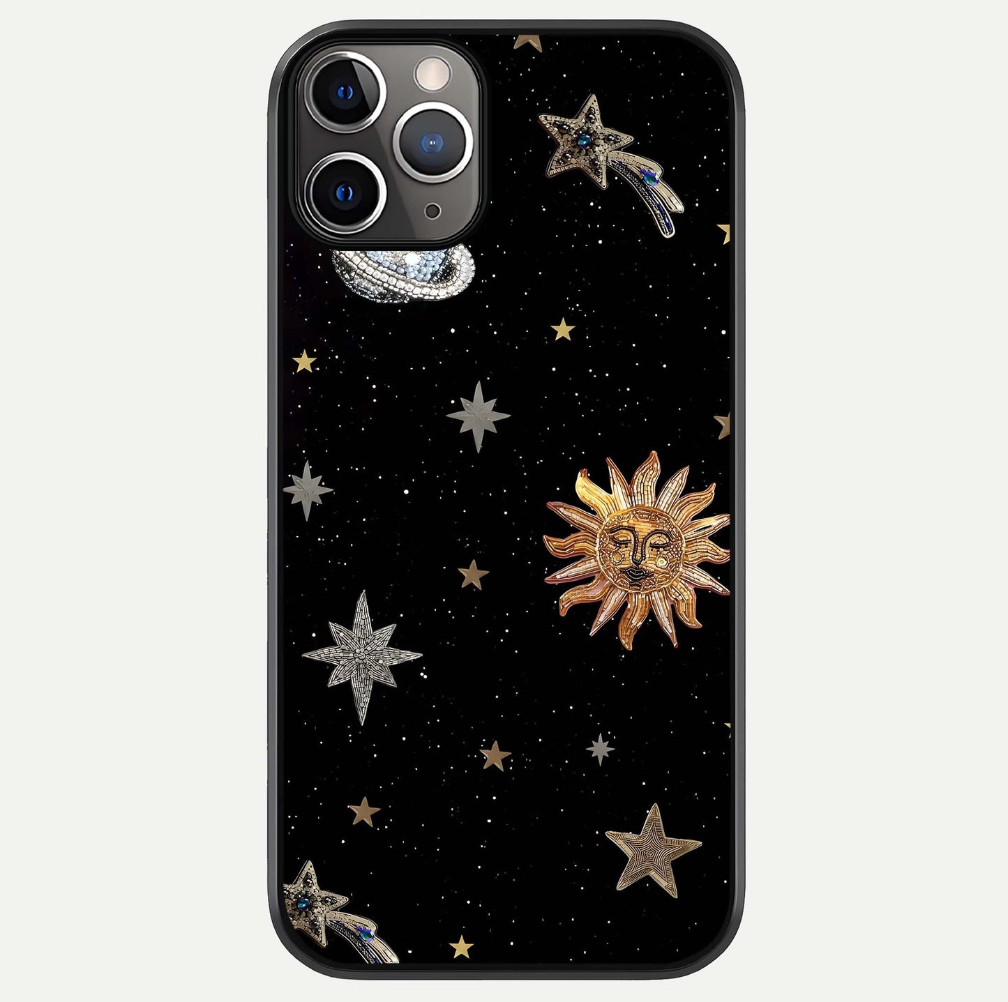 Celestial Moon With Stars Glass Case For iPhone 11 Pro Max by Custom World