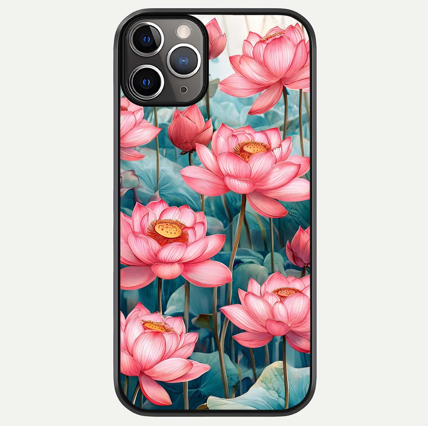 Celestial Pink Lotus Glass Case For iPhone 11 Pro Max by Custom World