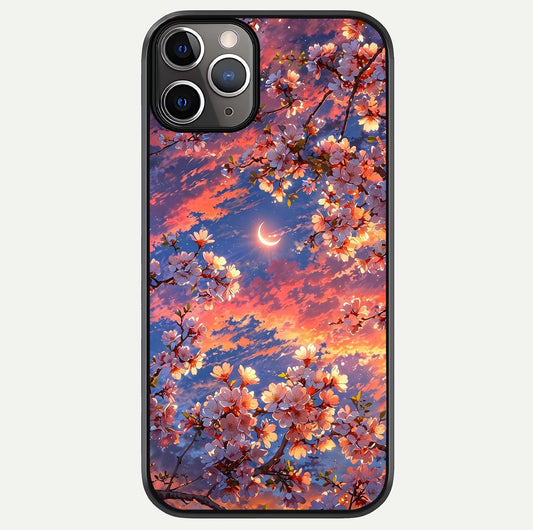 Celestial Sakura Sunset Glass Case For iPhone 11 Pro Max by Custom World